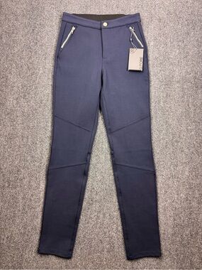 G/Fore Double Knit Moto Legging Womens Size 0 Navy Golf Pants Zip Pocket 7064